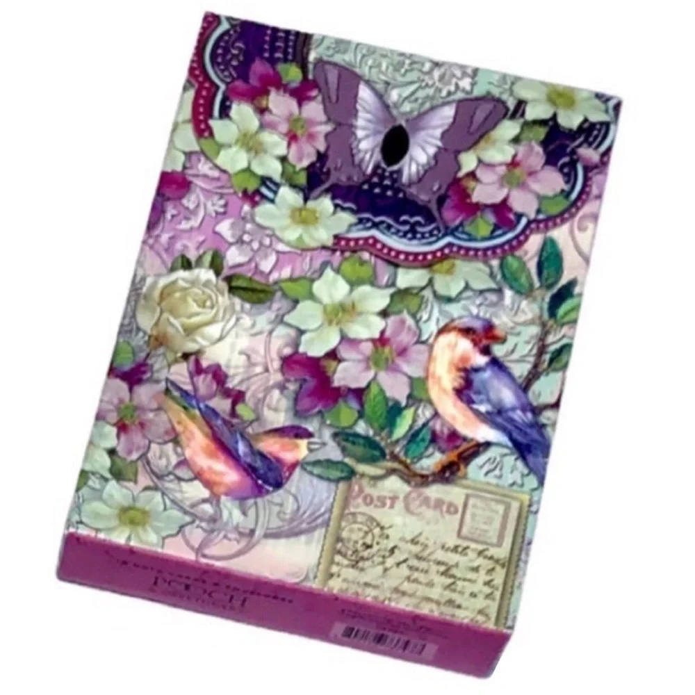 Pooch & Sweetheart Lavender Floral Bird Embellished *Pouch (73747P)